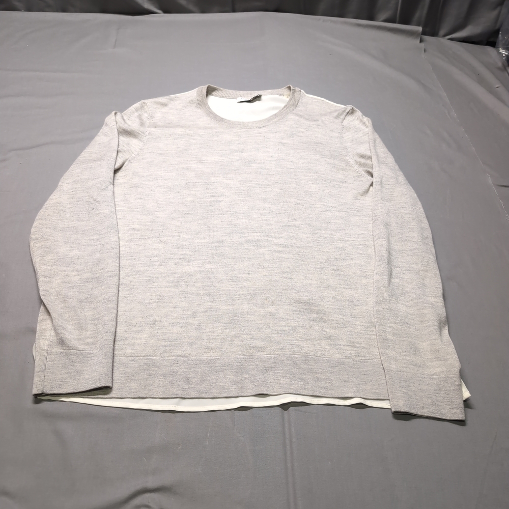 Equipment Femme Womens Cashmere Silk Blend Soft Gray Knit Top Blouse Size M